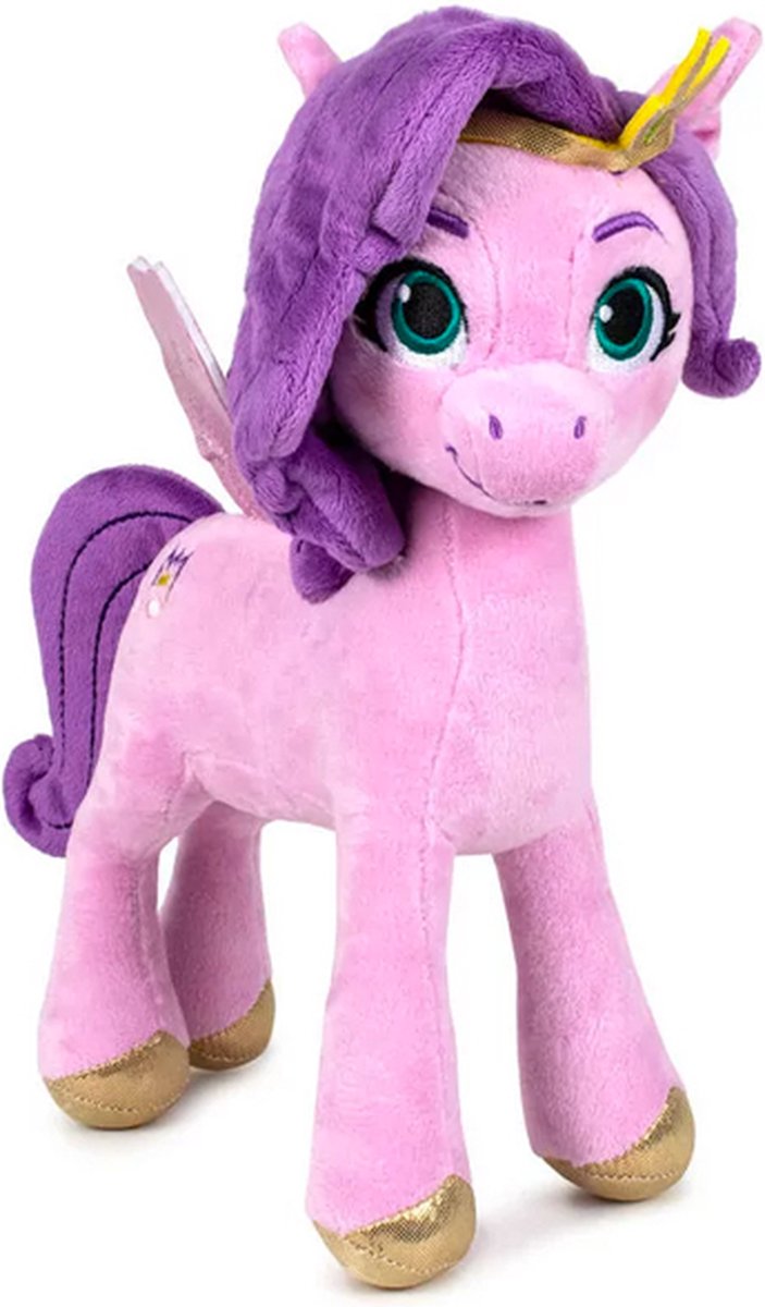 Pipp Petals - My Little Pony Pluche Knuffel 30 cm {Speelgoed Knuffeldier voor kinderen jongens meisjes | My Little Pony: Een nieuwe generatie | Bekend van Netflix | Pipp Petals, Zipp Storm, Sunny Starscout, Izzy Moonbow, Hitch Trailblazer}